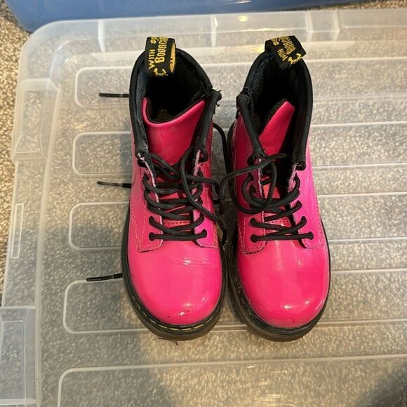 1460 Patent Leather Lace Up Boots - Picture 2 of 7